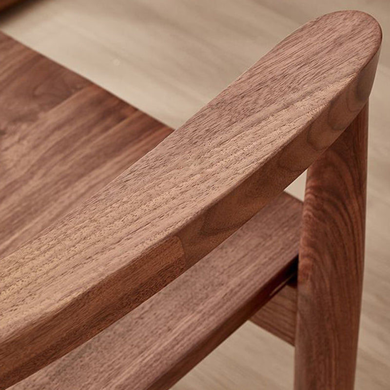 Nordic Ash Wood Curved Dining Chair