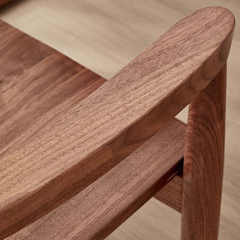 Nordic Ash Wood Curved Dining Chair