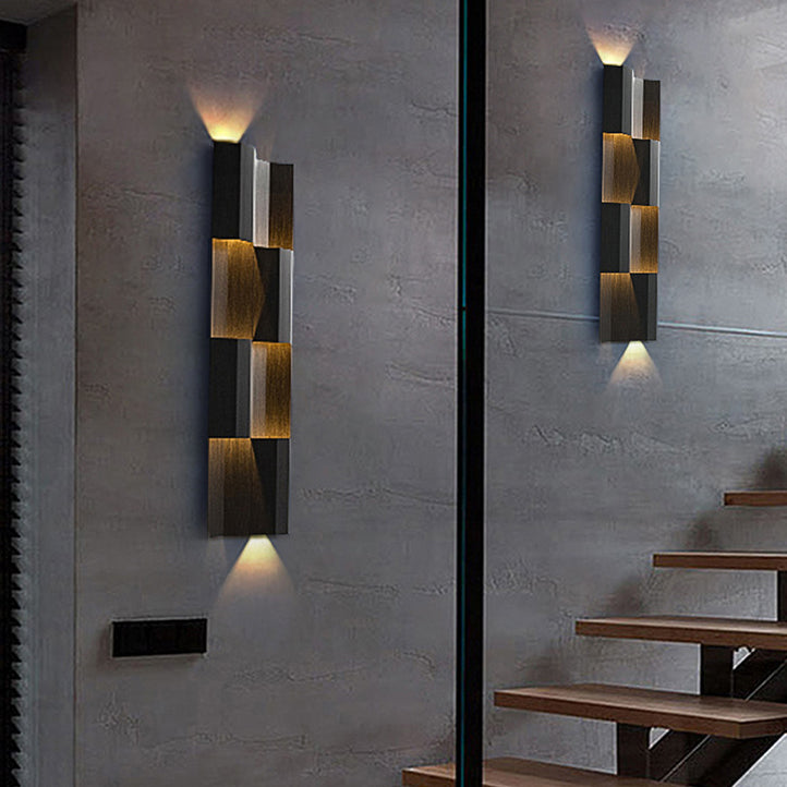 Retro Aluminum Rectangular LED Wall Sconce