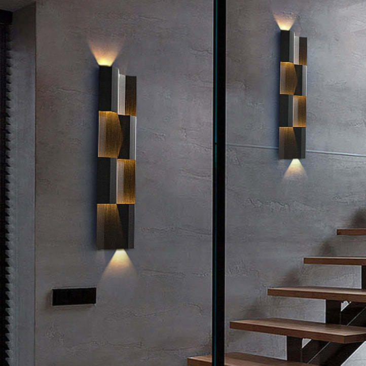 Retro Aluminum Rectangular LED Wall Sconce