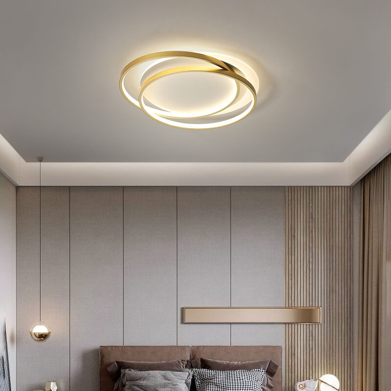 Nordic Luxury Circle Aluminum LED Flush Mount Light