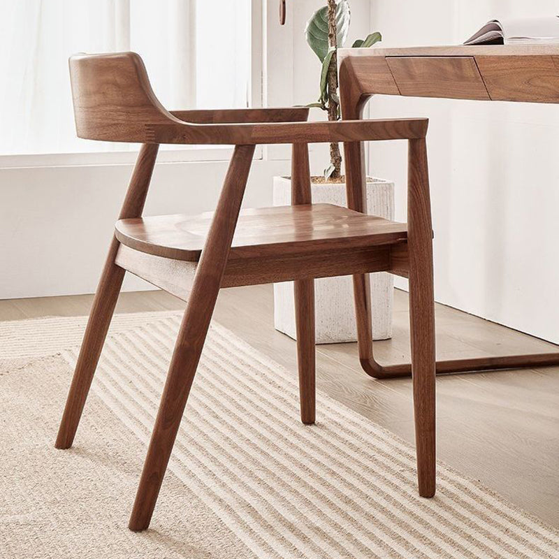 Nordic Ash Wood Curved Dining Chair