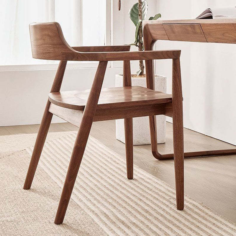 Nordic Ash Wood Curved Dining Chair