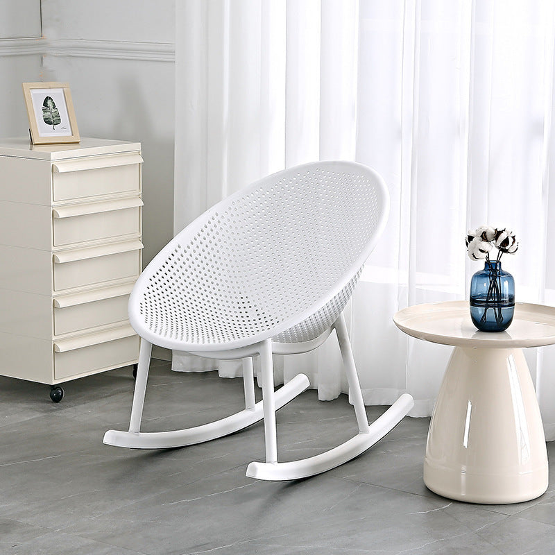 Contemporary Oval Plastic Armchair