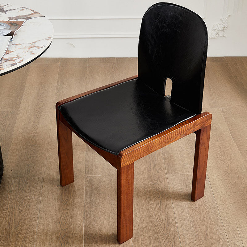 Traditional curved ash wood dining chairs & benches in leather wood