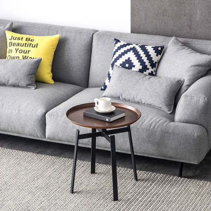 Minimalist Round Iron 4-Leg Coffee Table