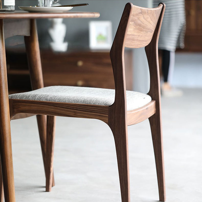 Chinese Wood Cowhide Dining Chair