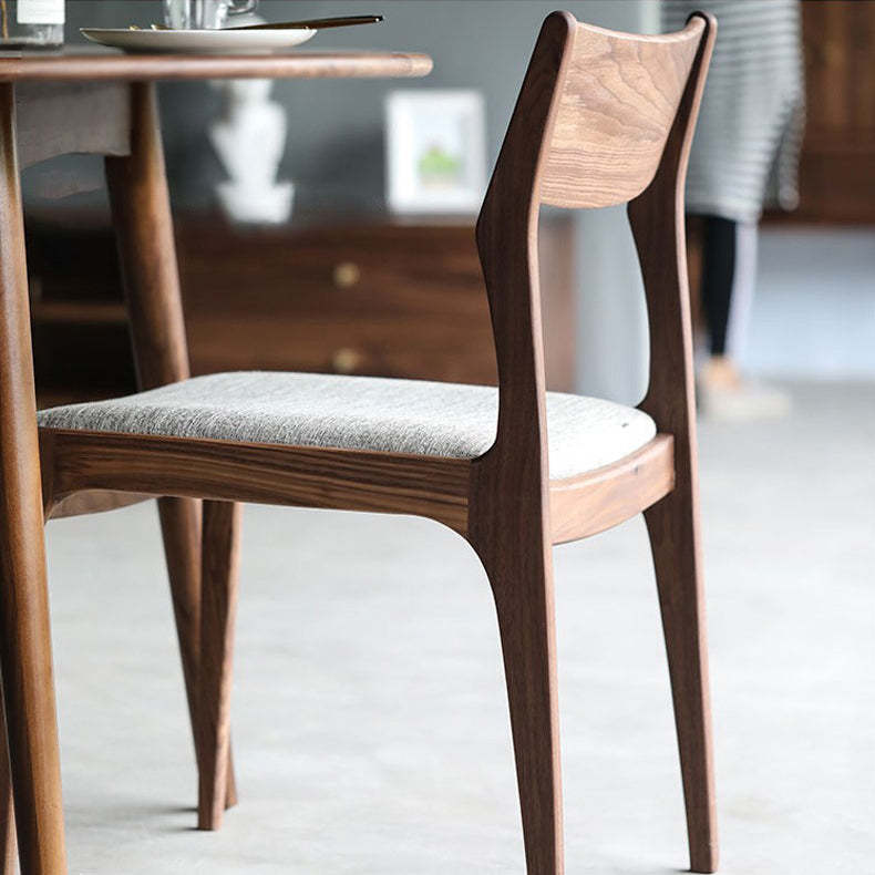 Chinese Wood Cowhide Dining Chair
