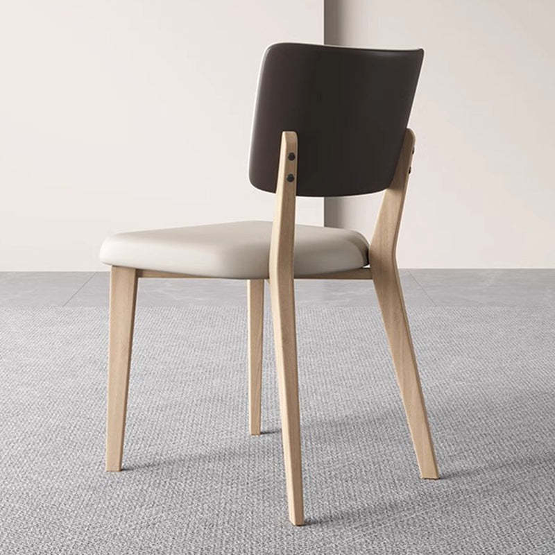 Nordic Leather Solid Wood Dining Chair