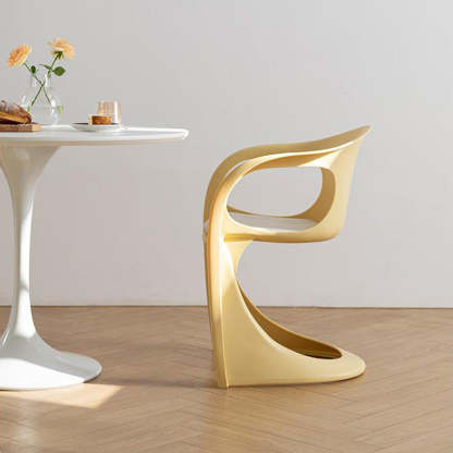 Scandinavian Curved Plastic Armchair