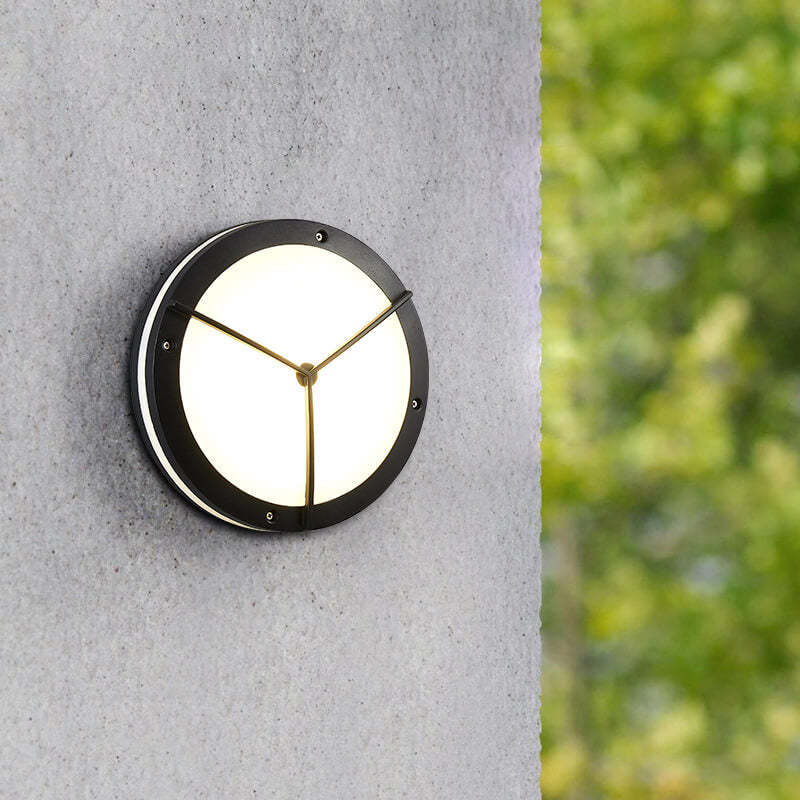 Round Outdoor Waterproof Aluminum Acrylic LED Flush Light — F / White Light (5000K) / 110V-120V For US/CA
