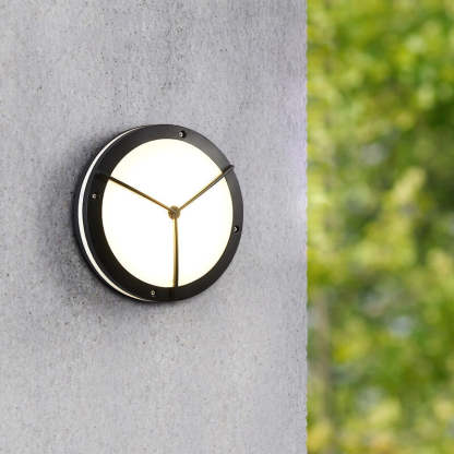 Round Outdoor Waterproof Aluminum Acrylic LED Flush Light — F / White Light (5000K) / 110V-120V For US/CA