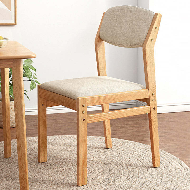 Minimalist Upholstered Fabric Wood Dining Chair
