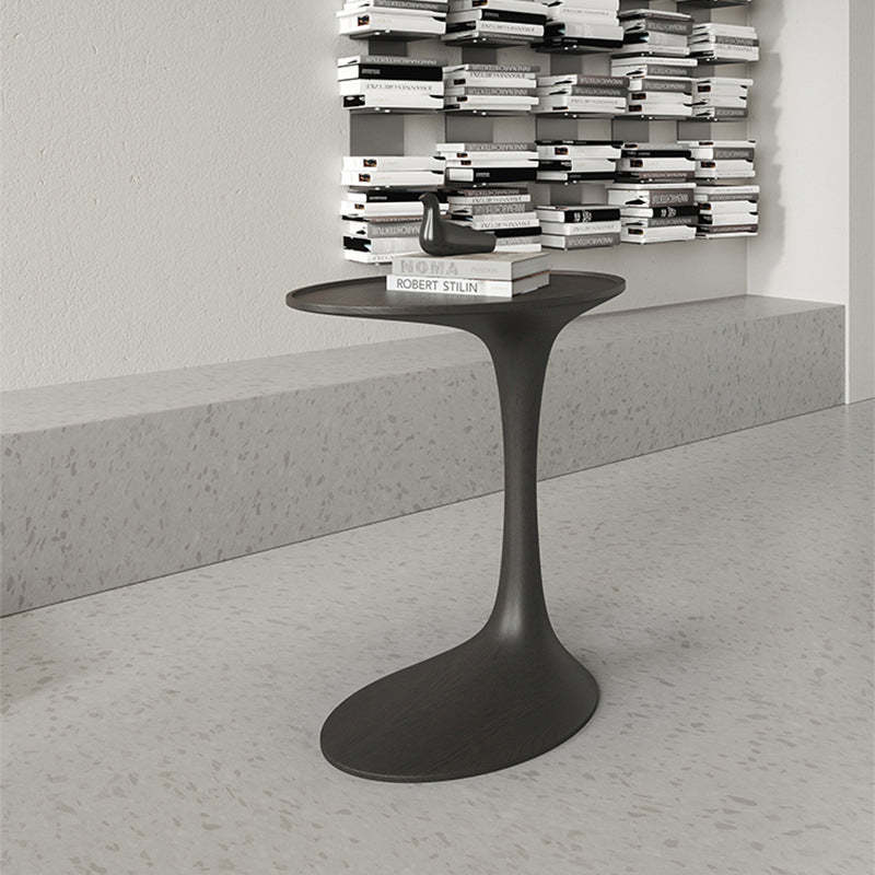 Minimalist Oval Solid Wood End Table