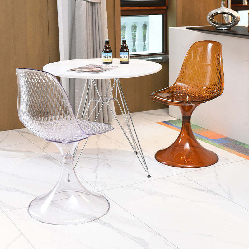 Nordic Acrylic Arc Dining Chair — B / Smoke Gray