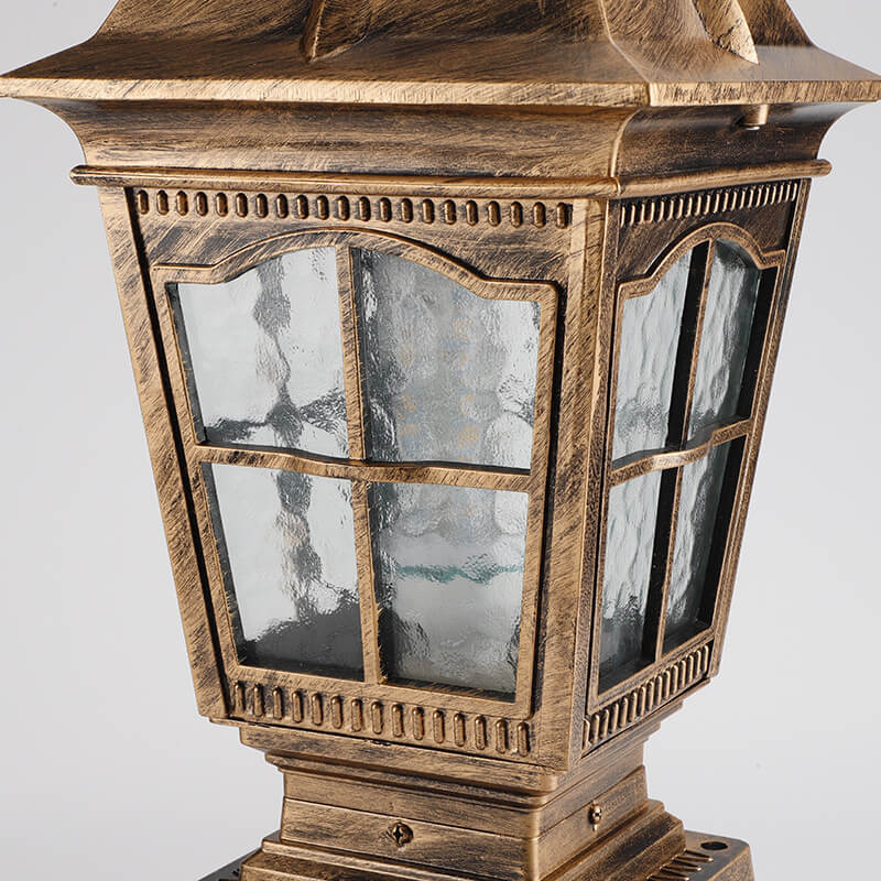 Industrial Aluminum Pagoda Rippled Glass Landscape Light