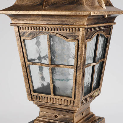 Industrial Aluminum Pagoda Rippled Glass Landscape Light