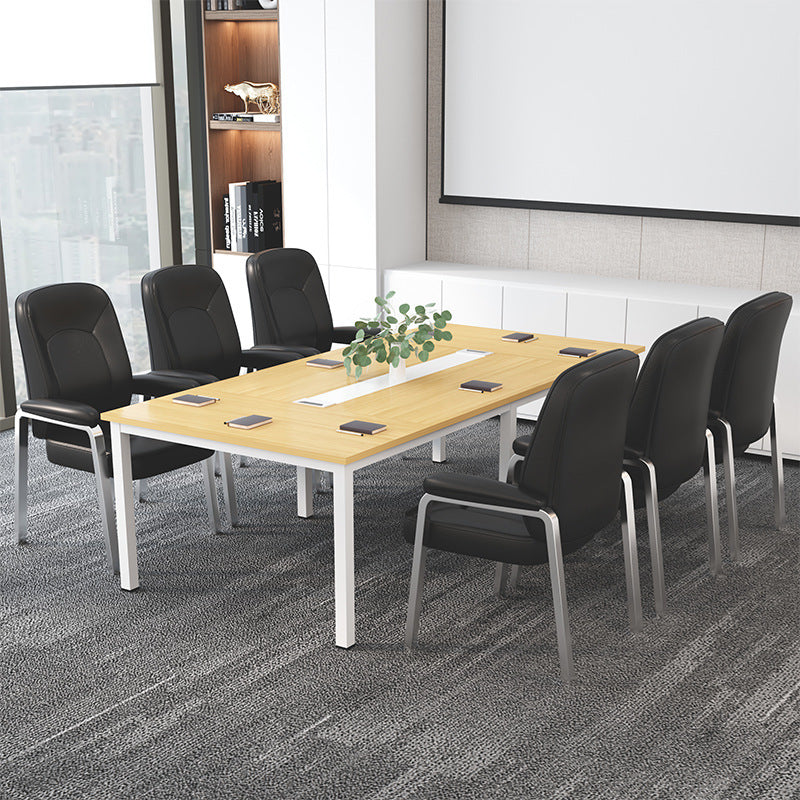 Minimalist Leather Stainless Steel Dining Chair — Foam Sponge / Black