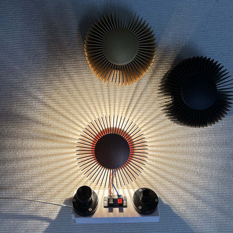 Minimalist Aluminum Sunflower LED Sconce