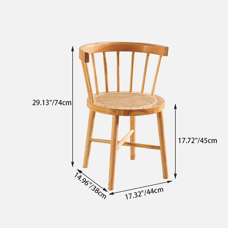Chinese Bent Rattan Wood Dining Chair
