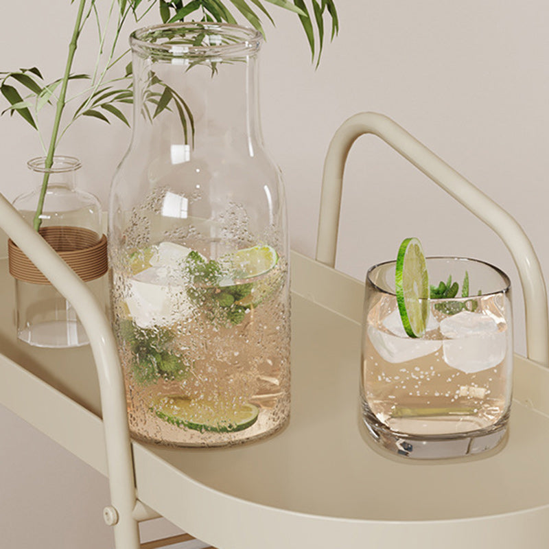 Minimalist Long Oval Iron 2-Tier End Table