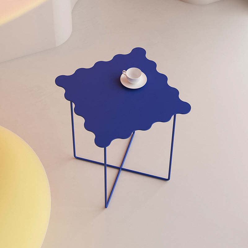 Lacquer 4-leg iron end & side tables for living room