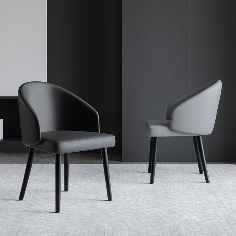 Nordic Trapezoid Saddle Leather Ash Dining Chair
