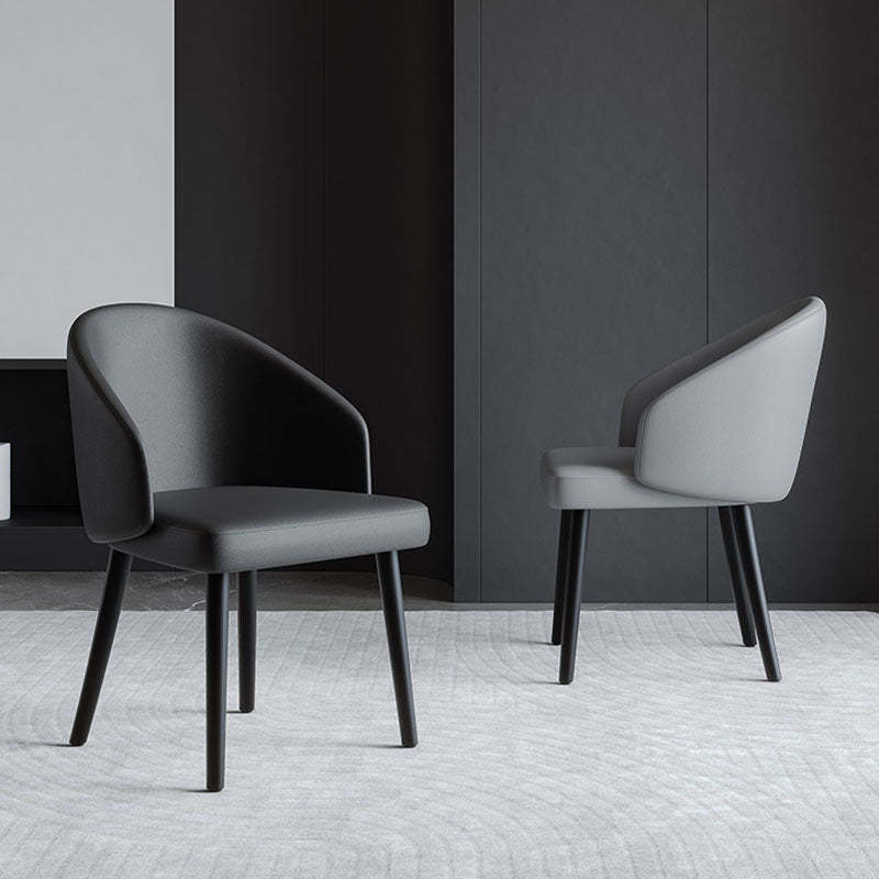 Nordic Trapezoid Saddle Leather Ash Dining Chair