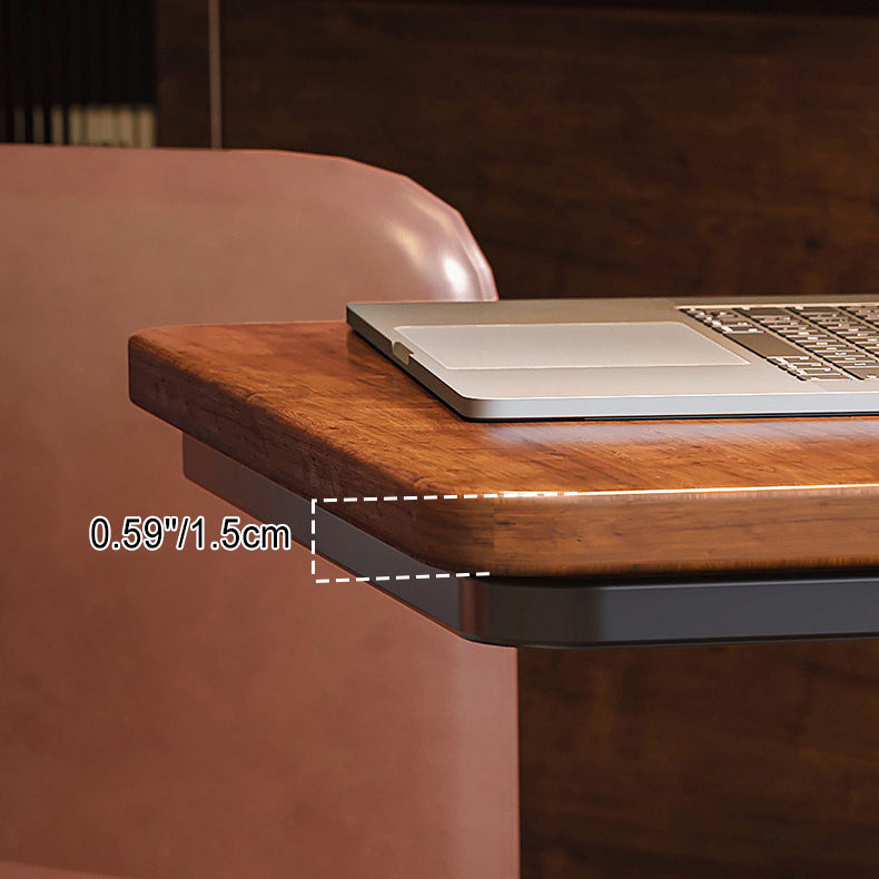 Minimalist C-Shape Steel End Table — White Marble + White Frame