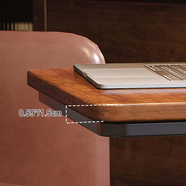 Minimalist C-Shape Steel End Table — White Marble + White Frame
