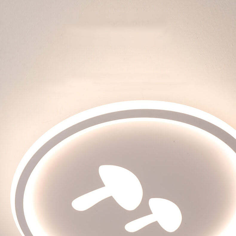 Modern Round Acrylic Mushroom LED Flush Mount Light
