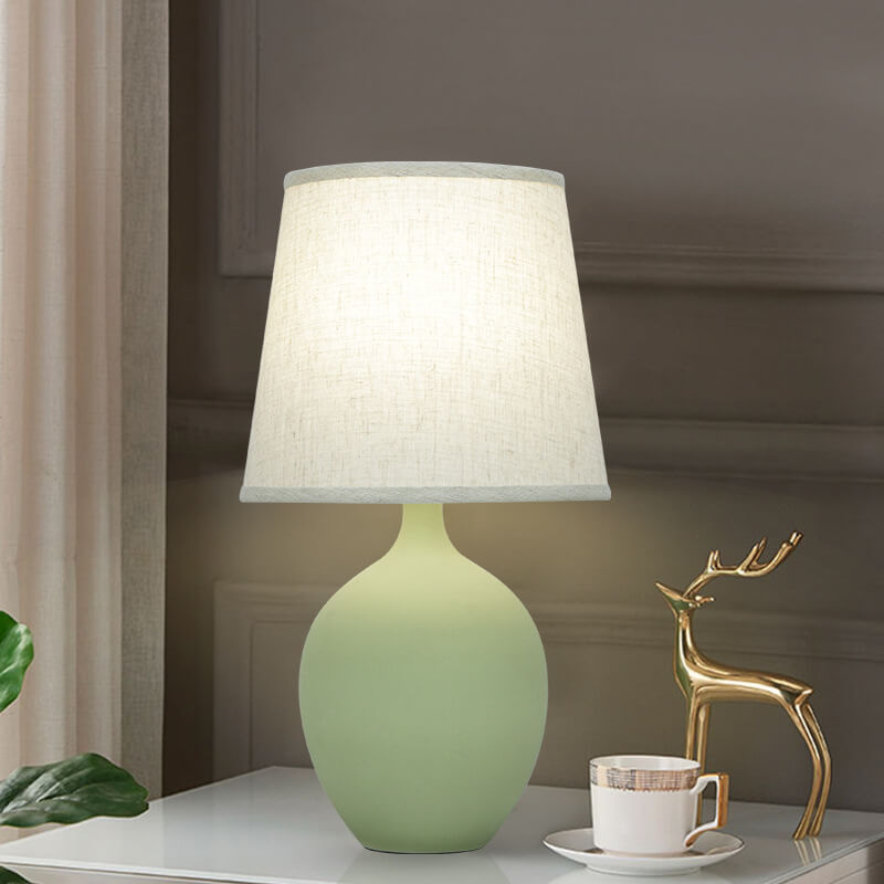 Nordic base color green table lamps — Orange / 220V-240V (UK/AU)