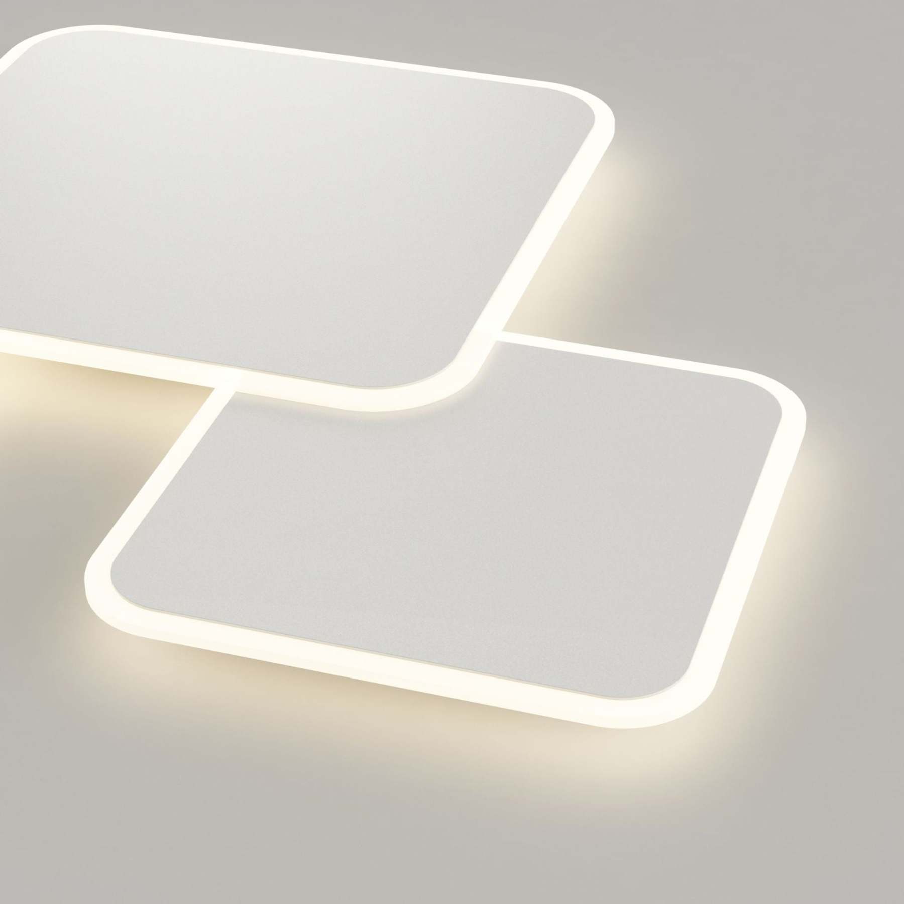 Minimalist Square Geometric LED Flush Mount Light