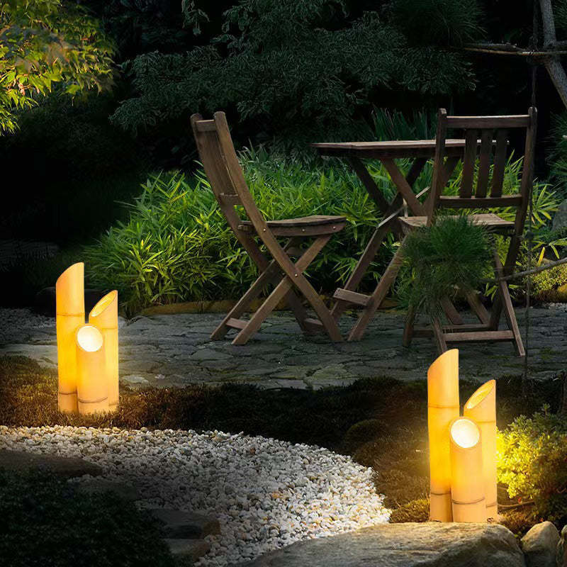 Solar Resin Bamboo LED Outdoor Landscape Light