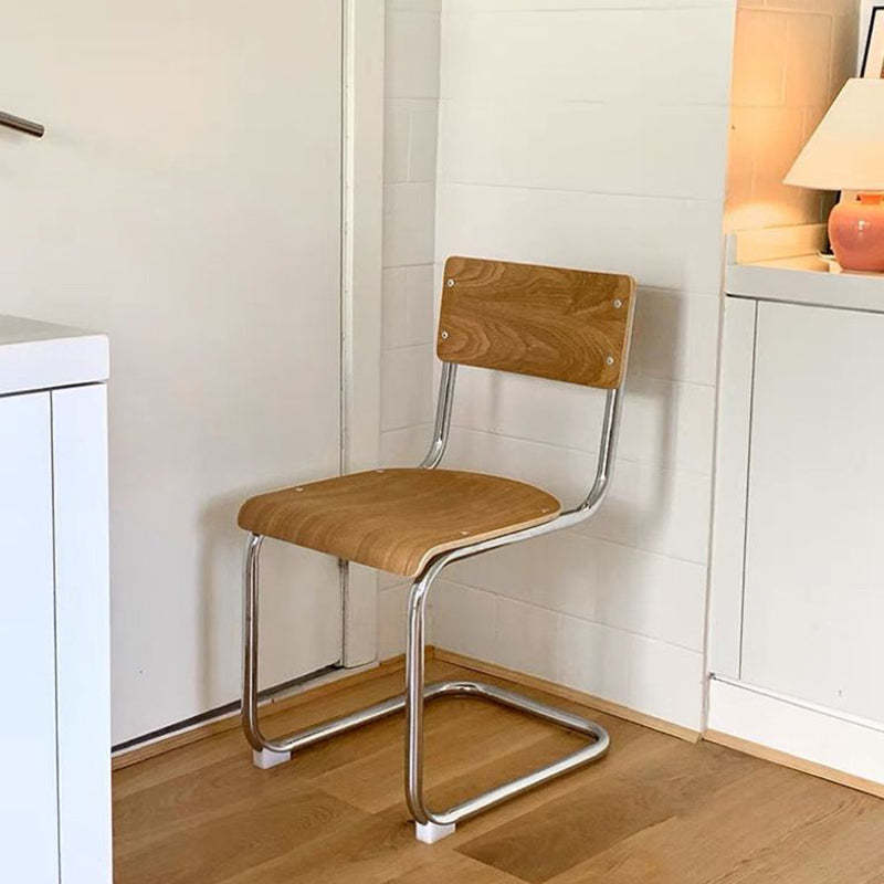Vintage Bow-Frame Wood Metal Dining Chair