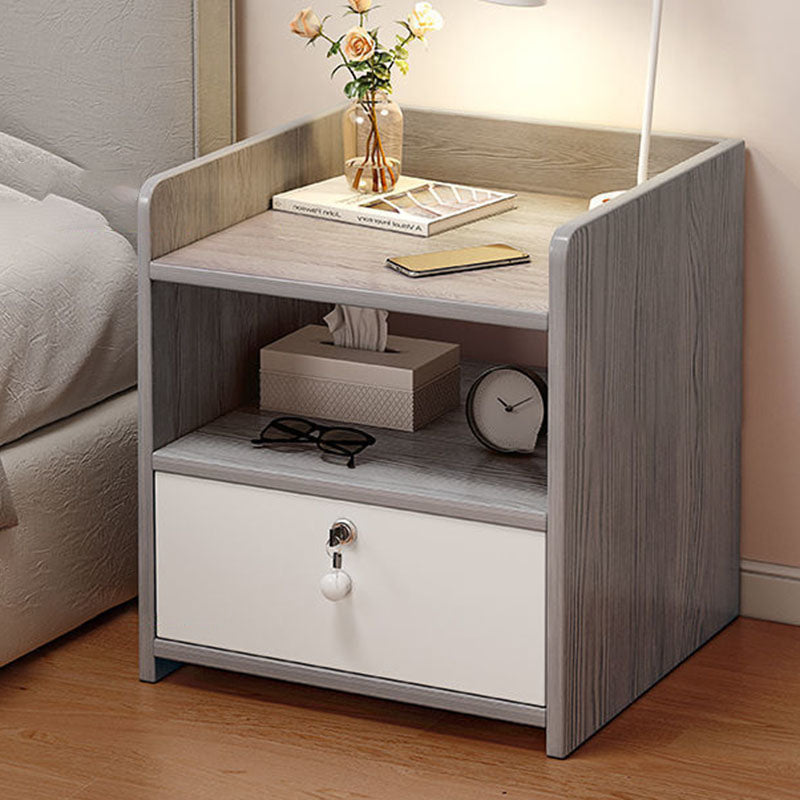 Minimalist Rectangular 1/2/3-Drawer Nightstand