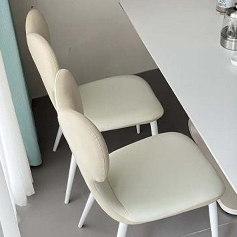 Nordic Leather Steel Bow Tie Dining Chair
