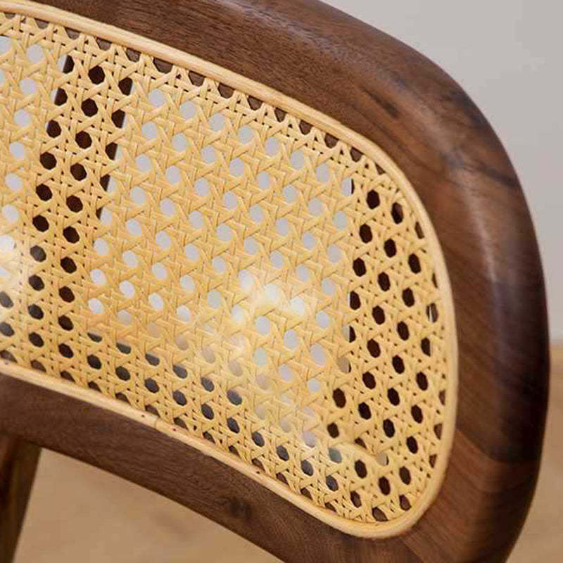 Japanese Rattan Woven Stackable Chair
