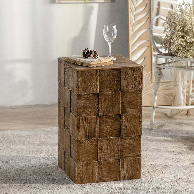 Vintage Solid Wood End Table