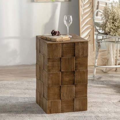 Vintage Solid Wood End Table