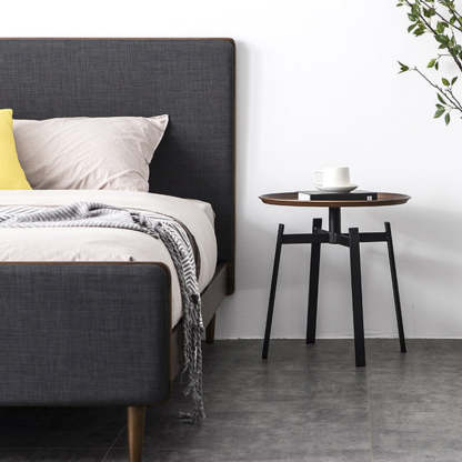 Retro Round Iron End Table