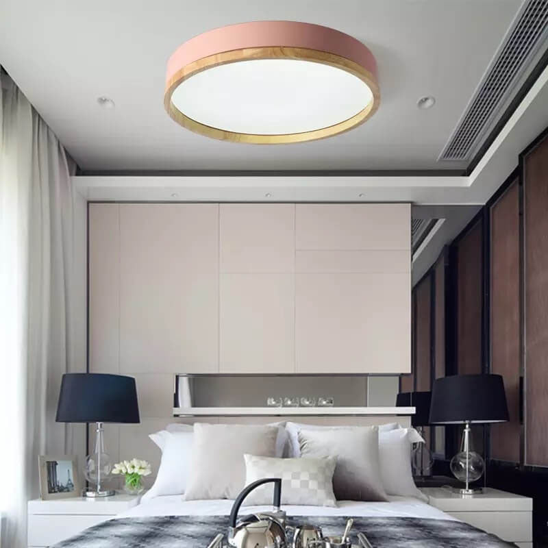 Macaron Round Acrylic LED Flush Mount Light