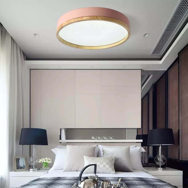 Macaron Round Acrylic LED Flush Mount Light