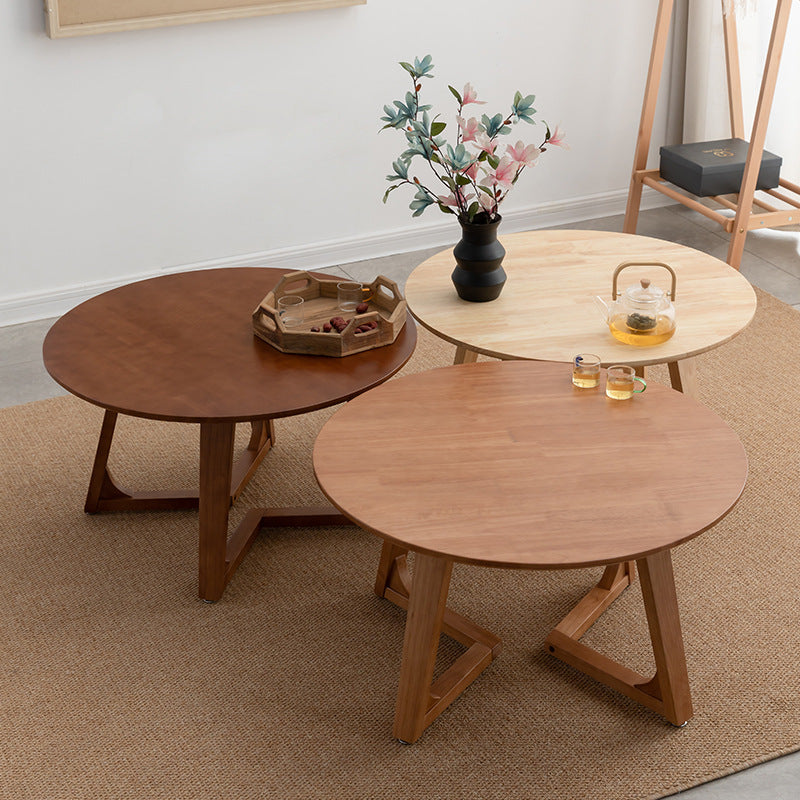 Contemporary Wood V-Leg Coffee Table