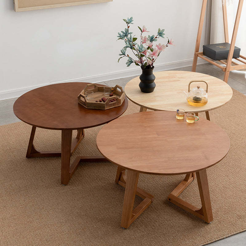 Contemporary Wood V-Leg Coffee Table