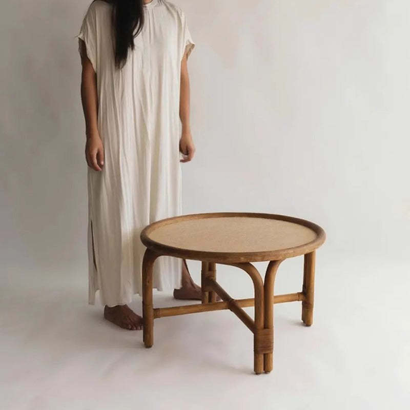 Nordic Round Rattan Coffee Table