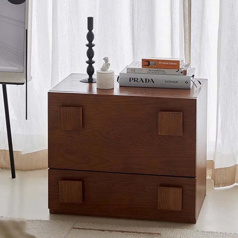 Vintage Wood 2-Storage Nightstand