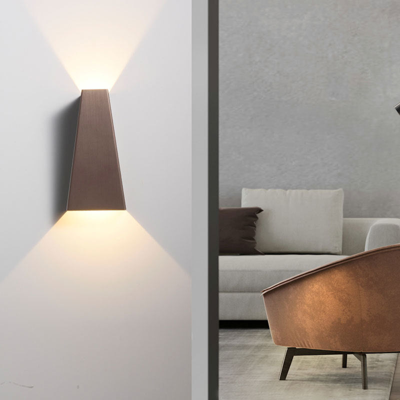 Minimalist Brushed Aluminum Geometric LED Sconce