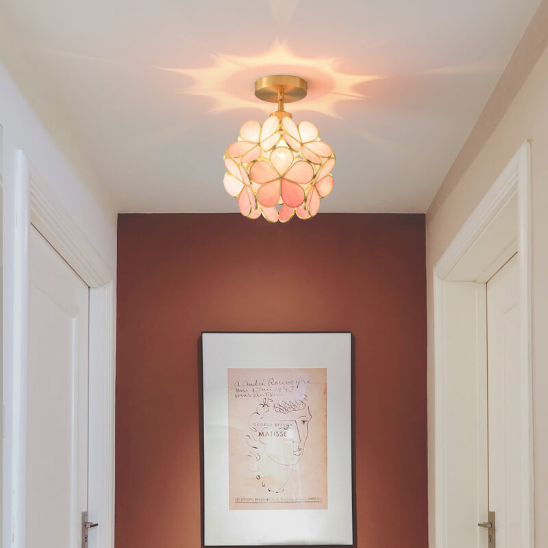 New Japanese Manual Petal Aisle Ceiling Light