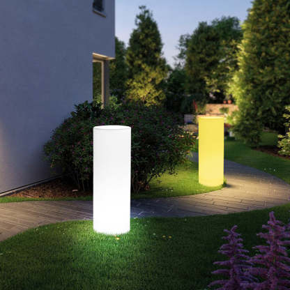 Minimalist Solar Cylinder LED Ground Plug Light